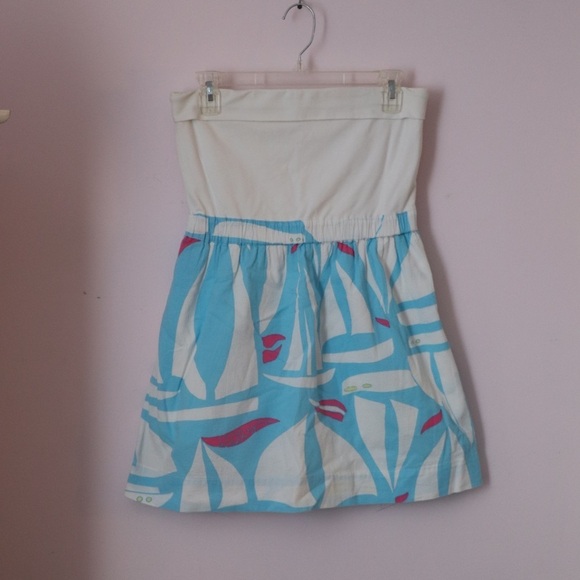 Lilly Pulitzer Dresses & Skirts - Lilly Pulitzer Pink and Blue Ruffled Tiered Sundress